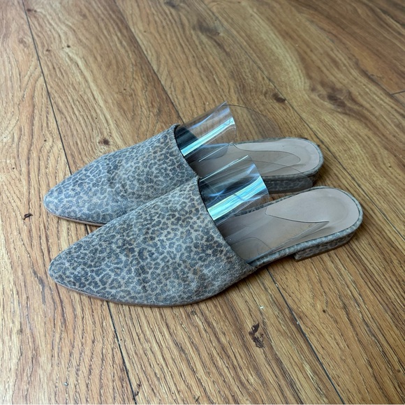 ABLE Local and Global Marlene Leather Feminine Leopard Print Mule | Size 8 - Picture 2 of 8